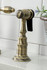 Kingston Brass KS7793TALBS Tudor Bridge Kitchen Faucet with Brass Sprayer, Antique Brass