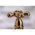 Kingston Brass KS7272AXBS English Country 8" Bridge Kitchen Faucet with Sprayer, Polished Brass