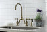 Kingston Brass KS7793ALBS English Country Bridge Kitchen Faucet with Brass Sprayer, Antique Brass