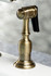 Kingston Brass KS1273PLBS Heritage Bridge Kitchen Faucet with Brass Sprayer, Antique Brass