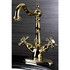 Kingston Brass KS1432BX Vintage Two-Handle Bathroom Faucet with Brass Pop-Up and Cover Plate, Polished Brass