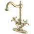 Kingston Brass KS1432BX Vintage Two-Handle Bathroom Faucet with Brass Pop-Up and Cover Plate, Polished Brass