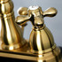 Kingston Brass KB1607AX Heritage 4 in. Centerset Bathroom Faucet, Brushed Brass