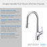 Antioch 1H Pull-Down Kitchen Faucet w/ Snapback 1.75gpm Chrome