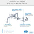 Gerber Classics 2H Wall Mount Kitchen Faucet w/ 8" Spout 1.75gpm Chrome