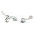 Commercial 2H Widespread Lavatory Faucet w/ Wrist Blade Handles Rigid Connections & Less Drain 0.5gpm Chrome