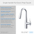 Selene 1H Pull-Down Prep Faucet w/ Snapback 1.75gpm Satin Black