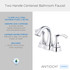 Antioch 2H Centerset Lavatory Faucet w/ 50/50 Touch Down Drain 1.2gpm Chrome