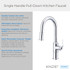 Kinzie 1H Pull-Down Kitchen Faucet w/ Snapback Retraction 1.75gpm Brushed Bronze