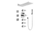 Full Square Thermostatic Shower System