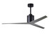 Eliza 3-blade paddle fan in Matte Black finish with brushed nickel all-weather ABS blades. Optimized for wet locations.