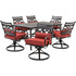 Montclair7pc: 6 Swivel Rockers, 40x66" Dining Table