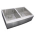 Nantucket Sinks 33 Inch Double Bowl Farmhouse Apron Front Stainless Steel Kitchen Sink