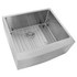 Nantucket Sinks' Apron2420SR-16 - 24 Inch Pro Series Single Bowl Farmhouse Apron Front Stainless Steel Kitchen Sink