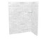 Utile 6032 Composite Direct-to-Stud Two-Piece Corner Shower Wall Kit in Marble Carrara