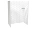 Utile 6032 Composite Direct-to-Stud Three-Piece Alcove Shower Wall Kit in Metro Tux