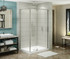 ModulR 48 x 36 x 78 in. 8mm Pivot Shower Door for Corner Installation with Clear glass in Brushed Nickel