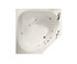 Tandem 5454 Acrylic Corner Center Drain Whirlpool Bathtub in Biscuit