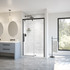 Uptown 44-47 x 76 in. 8 mm Sliding Shower Door for Alcove Installation with Clear glass in Matte Black