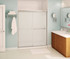 Aura 55-59 x 71 in. 6 mm Sliding Shower Door for Alcove Installation with Frosted glass in Chrome