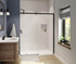 Luminescence 56 ½-59 x 70 ½-72 in. 6mm Sliding Shower Door for Alcove Installation with Clear glass in Dark Bronze