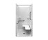 MX QSI-3682-BF 0.625 in. RRF AcrylX Alcove Left-Hand Drain One-Piece Shower in White