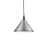 KUZCO Lighting 492814-BN/BK Dorothy - 1 Light Pendant-12 Inches Tall and 14 Inches Wide, Finish Color: Brushed Nickel/Black