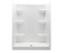 VP6034CSA 60 x 34 Solid Surface Alcove Center Drain Four-Piece Shower in White