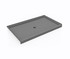 SS-3660 36 x 60 Swanstone Alcove Shower Pan with Center Drain Ash Gray