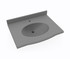 EV1B2237 Europa 22 x 37 Single Bowl Vanity Top Ash Gray