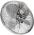 Kaye 90° oscillating 3-speed ceiling or wall fan in brushed nickel finish.