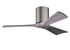 Irene-3H three-blade flush mount paddle fan in Brushed Pewter finish with 42 solid barn wood tone blades. 