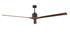 Nan XL 6-speed ceiling fan in Matte White finish with 90 solid walnut tone wood blades