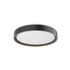 KUZCO Lighting FM43916-BK/WT Essex - 32W LED Flush Mount-3 Inches Tall and 15.75 Inches Wide, Finish Color: Black/Walnut