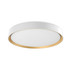 KUZCO Lighting FM43920-WH/GD Essex - 45W LED Flush Mount-3.13 Inches Tall and 19.75 Inches Wide, Finish Color: White/Gold