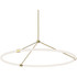 KUZCO Lighting PD99133-NB Santino - 33 Inch 29W LED Pendant, Natural Brass Finish with Frosted Acrylic Glass