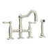 Acqui® Bridge Kitchen Faucet With Side Spray Polished Nickel