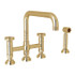 Campo Bridge Kitchen Faucet With Side Spray Unlacquered Brass