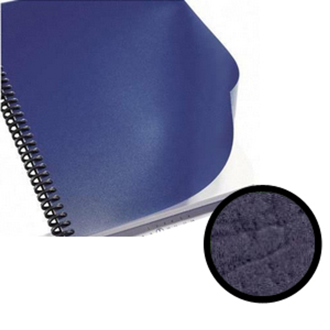 Navy Grain Presentation Covers (80 Lbs)- Letter Size 8 1/2" x 11"