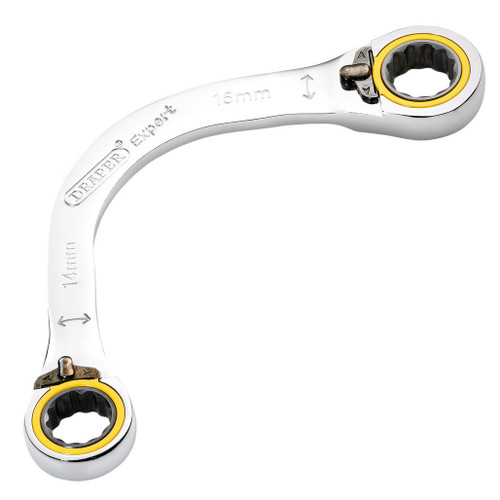 Draper Expert HI-TORQ® Double Ring Ratchet Half Moon Spanner, 14 x 16mm - 03935_1.jpg