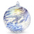Friendship Ball "Steel Blue" 4 Inch Kugel Iridized