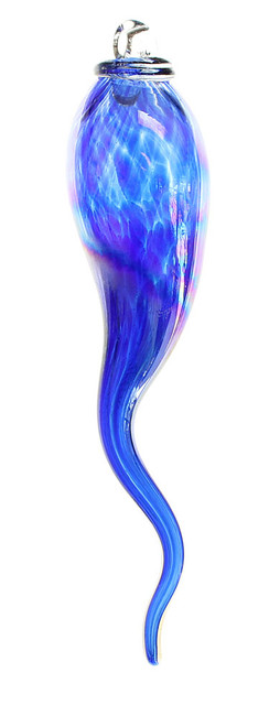 Italian Horn  "Cornicello" Cobalt Blue