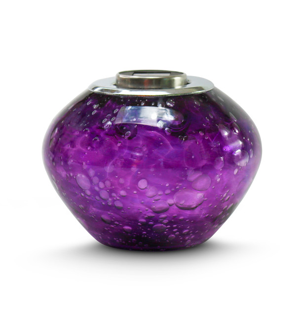 Solar Table Lamp Violet Bubbles