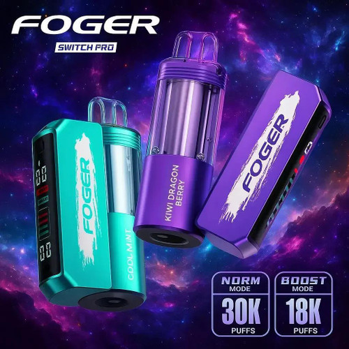 Foger Switch Pro Kit 30K Puffs 19ML Disposable Device 5% Nicotine & Power Bank