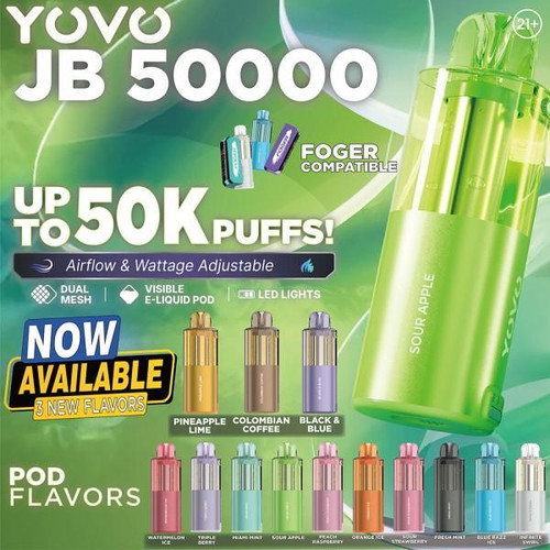 Yovo JB50000 Disposable Pod 5% Nic