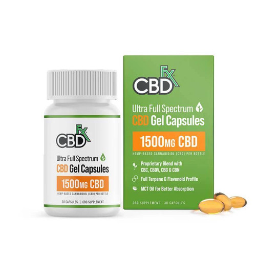 CBDfx Ultra Full Spectrum CBD Gel Capsules 30ct.