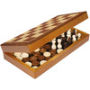 Folding Wooden Chess and Checkers Game