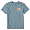 Take Me to the Ocean Men's SS Crusher-Lite Tee - smoky blue