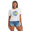 Happiness Comes in Waves Women's Boxy Crusher Tee - cloud white