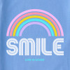 Smile Rainbow Women's Boxy Crusher Tee - cornflower blue